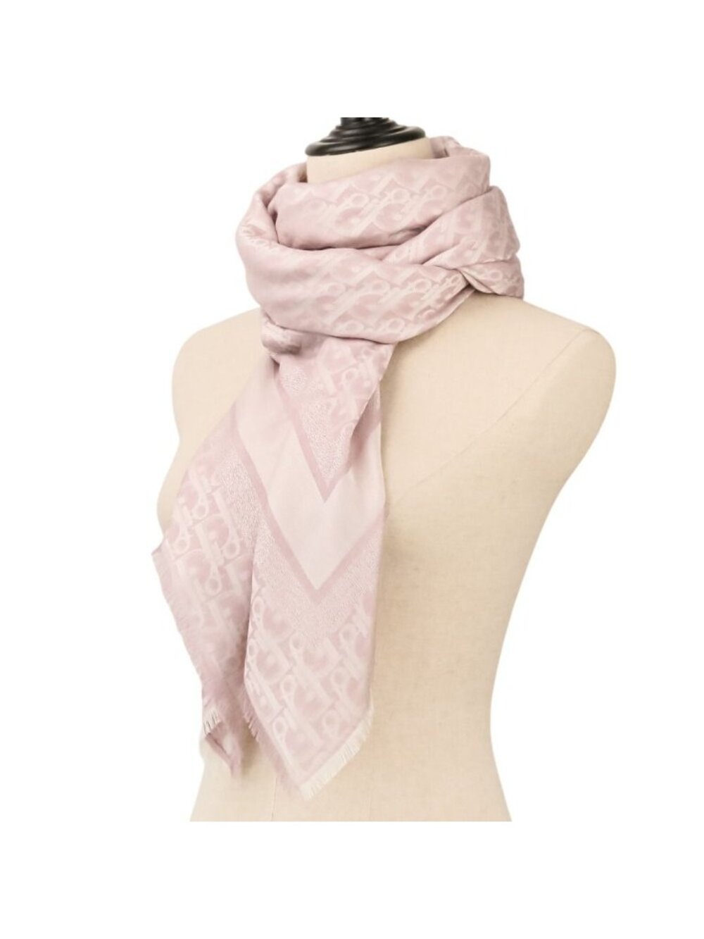 Dior Oblique Large Shawl Pink Scarf - Picture 12 of 14